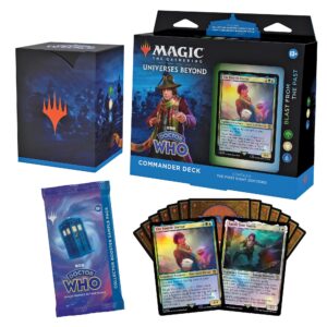 Magic The Gathering Doctor Who Commander Deck – Blast from The Past (100-Card Deck, 2-Card Collector Booster Sample Pack + Accessories)