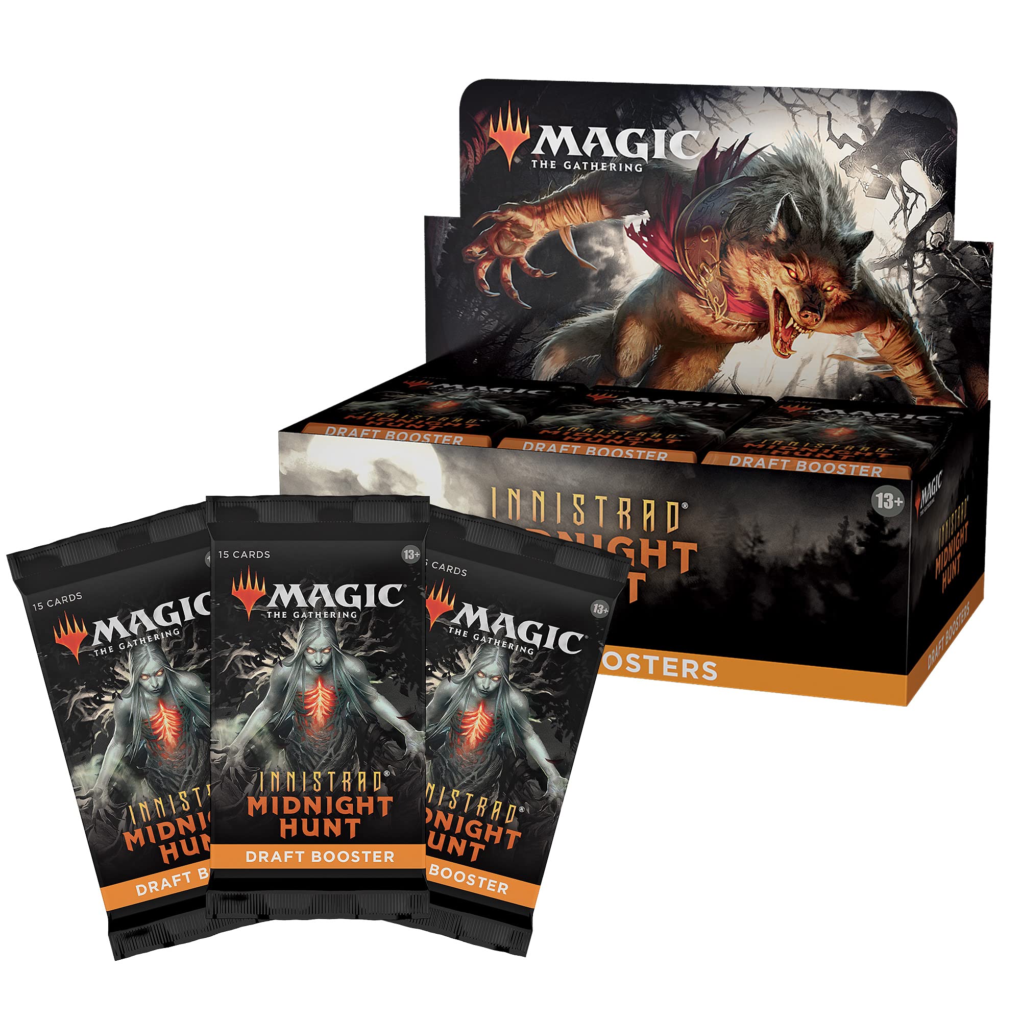 Magic: The Gathering Innistrad: Midnight Hunt Draft Booster Box | 36 Packs (540 Magic Cards) - Image 3