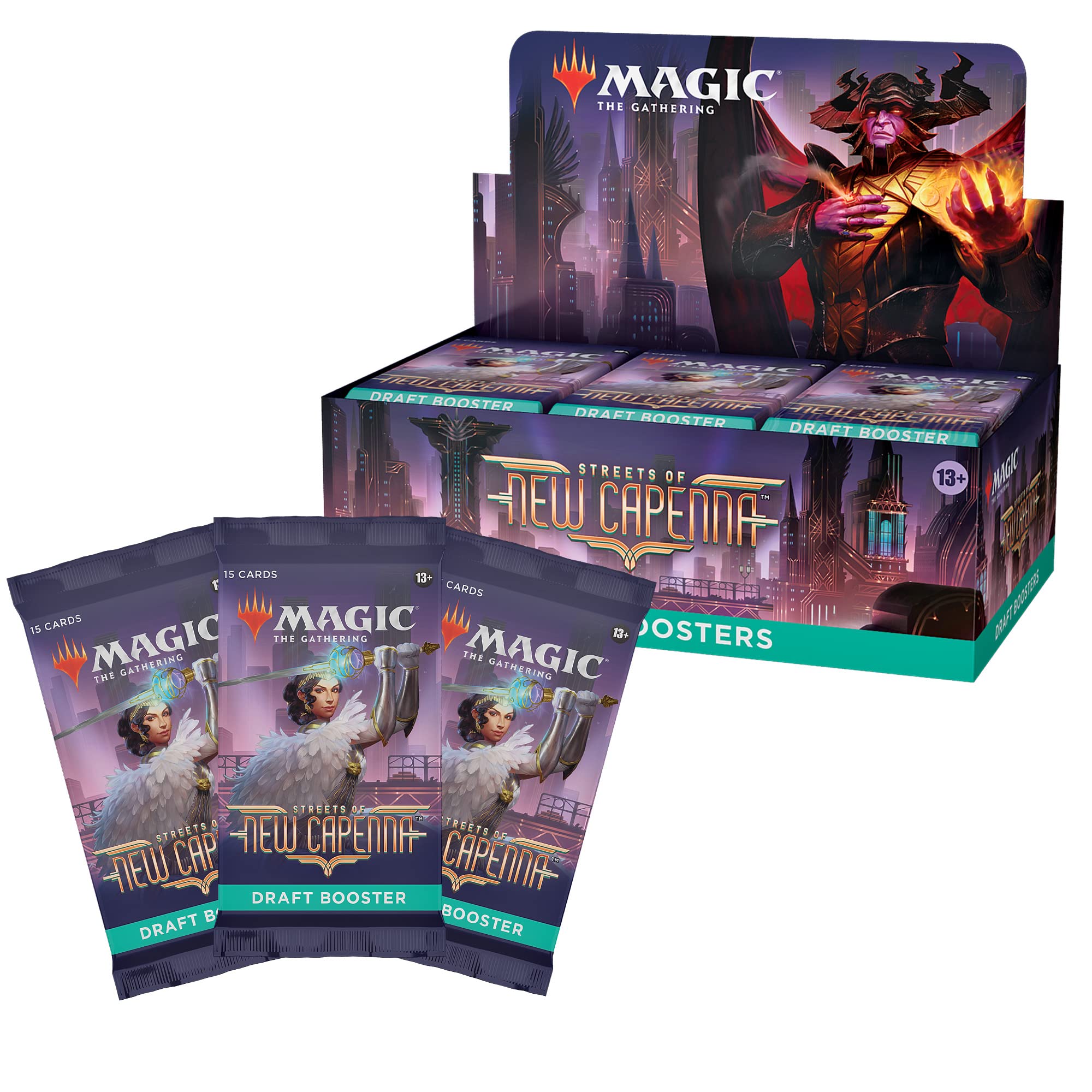 Magic: The Gathering Streets of New Capenna Draft Booster Box | 36 Packs + 1 Box Topper (541 Magic Cards) - Image 2
