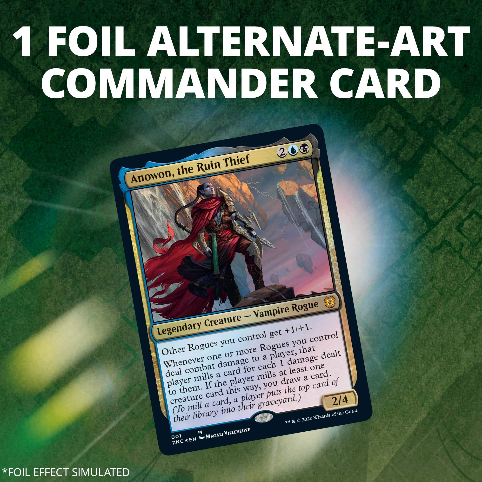 Magic: The Gathering Zendikar Rising Commander Deck – Sneak Attack | 100 Card Ready-to-Play Deck | 1 Foil Commander | Blue-Black - Image 6