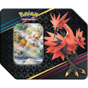 Pokemon Crown Zenith Galarian Zapdos Tin Set (5 Booster Packs & Promo Card)