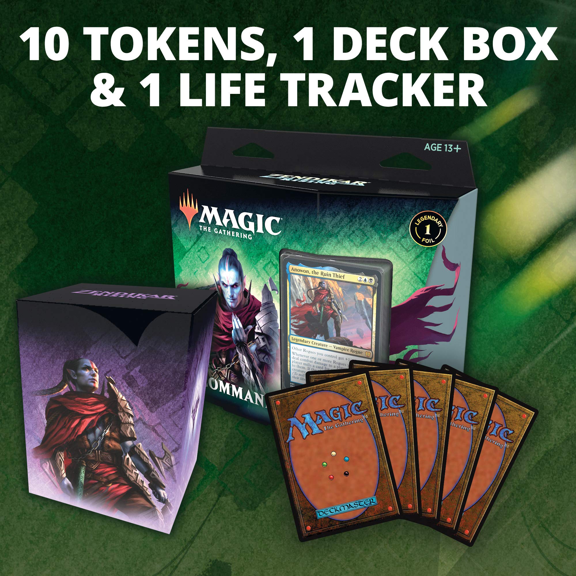 Magic: The Gathering Zendikar Rising Commander Deck – Sneak Attack | 100 Card Ready-to-Play Deck | 1 Foil Commander | Blue-Black - Image 5