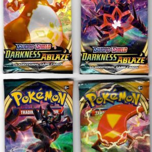 4 x Pokemon Sword & Shield 3 Darkness Ablaze Booster Packs (4 Supplied) - Pokemon TCG SwSh3