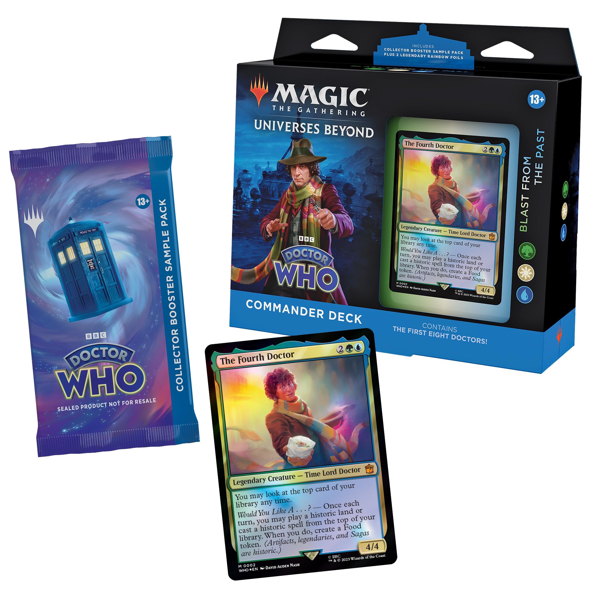 Magic The Gathering Doctor Who Commander Deck – Blast from The Past (100-Card Deck, 2-Card Collector Booster Sample Pack + Accessories) - Image 10