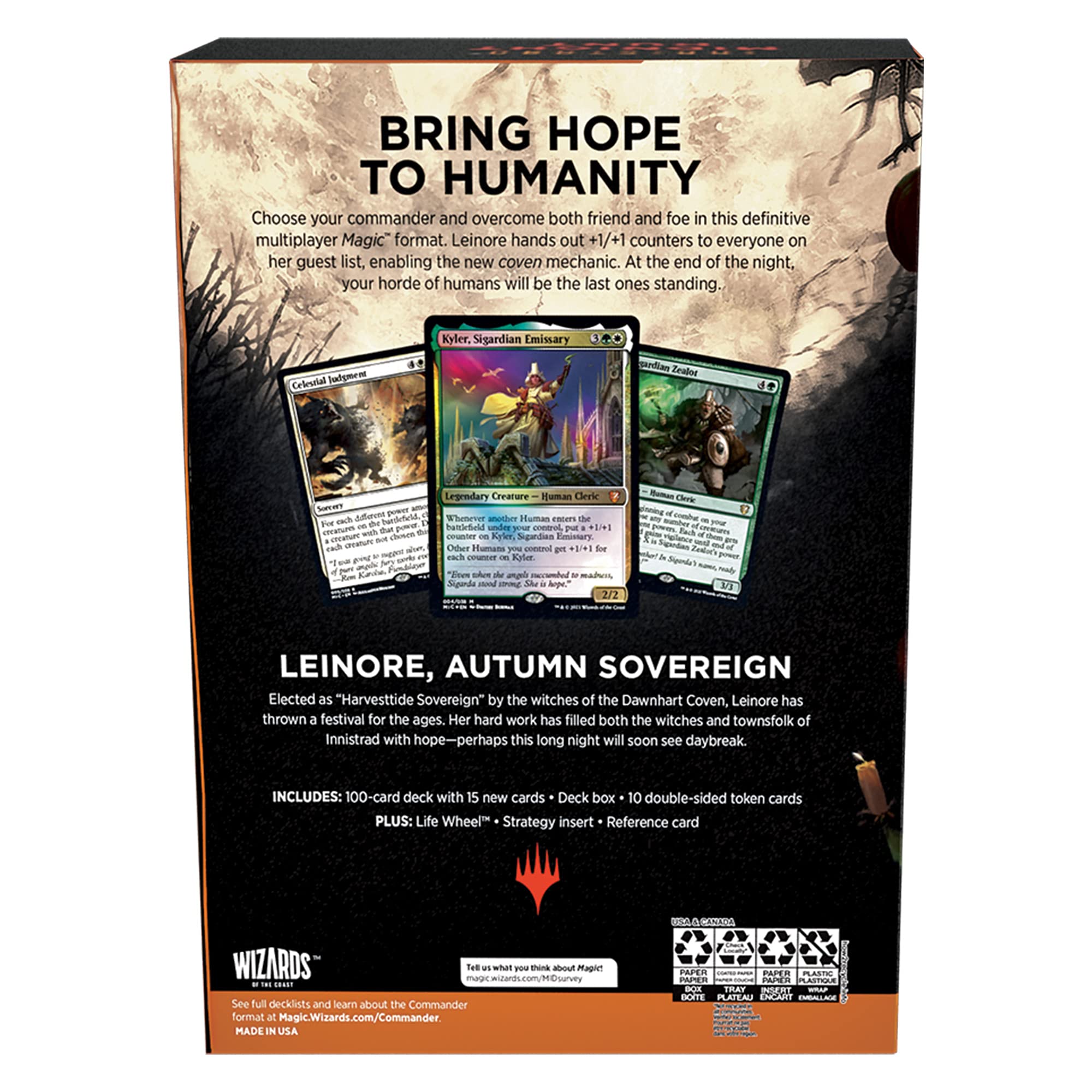 Magic: The Gathering Innistrad: Midnight Hunt Commander Deck – Coven Counters (Green-White) - Image 5