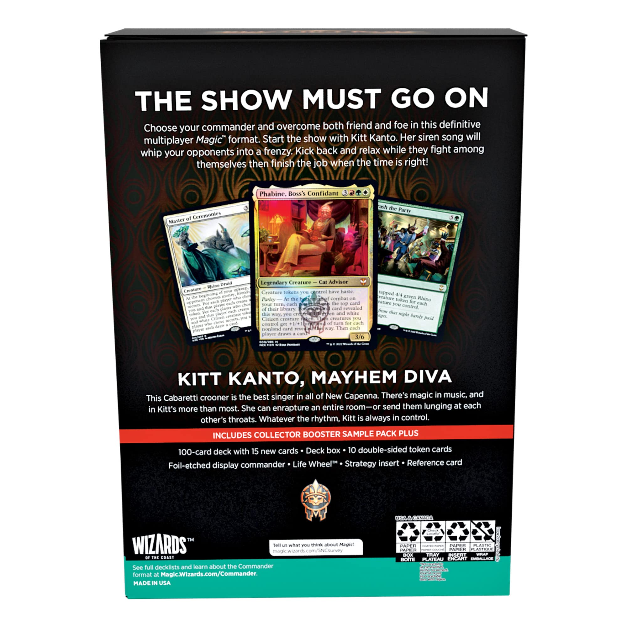 Magic: The Gathering Streets of New Capenna Commander Deck – Cabaretti Cacophony + Collector Booster Sample Pack - Image 2