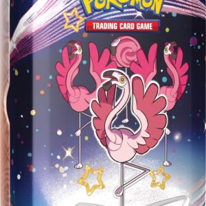 Pokémon TCG: Scarlet & Violet—Paldean Fates Mini Tin – Flamigo (2 Booster Packs, 1 Sticker & 1 Art Card)