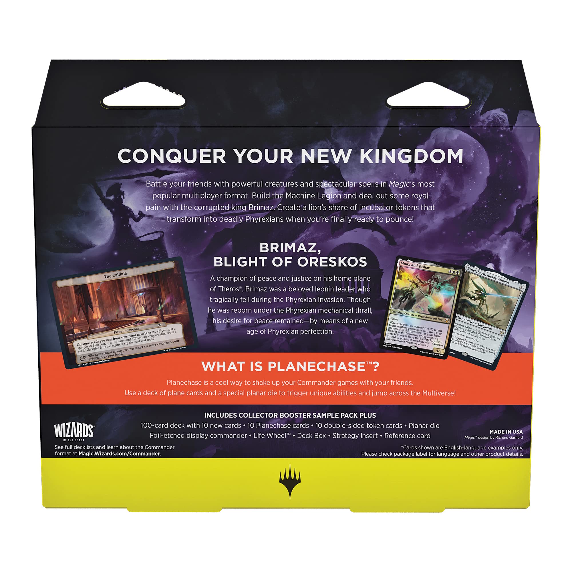 Magic The Gathering March of the Machine Commander Deck - Growing Threat (100-Card Deck, 10 Planechase cards, Collector Booster Sample Pack + Accessories) - Image 2
