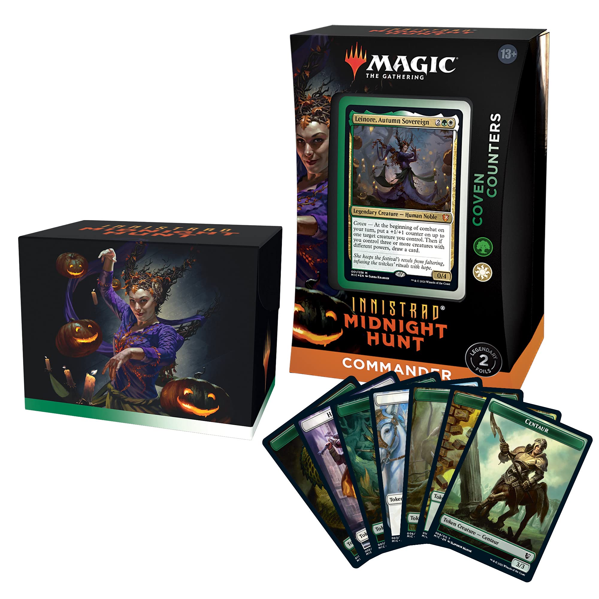 Magic: The Gathering Innistrad: Midnight Hunt Commander Deck – Coven Counters (Green-White)