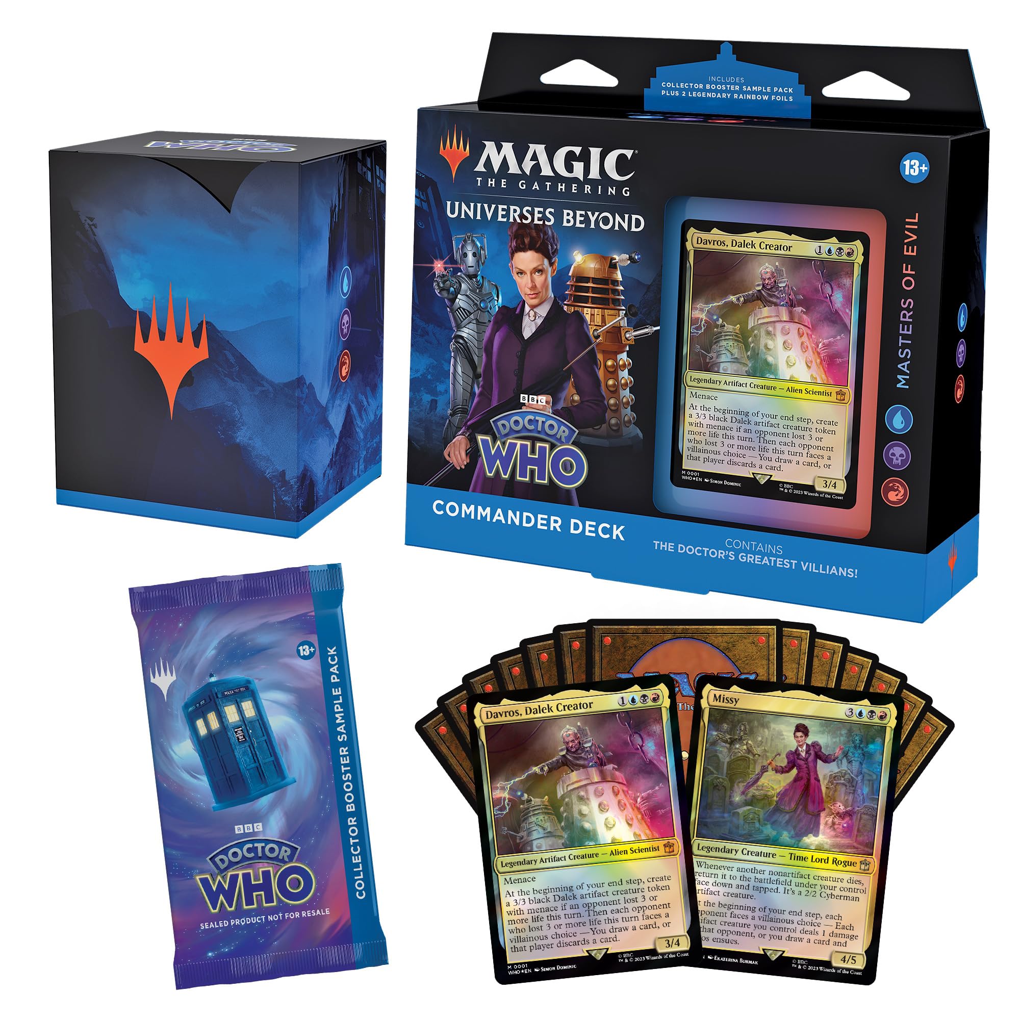Magic: The Gathering Doctor Who Commander Deck Bundle – Includes All 4 Decks (1 Masters of Evil, 1 Blast from The Past, 1 Timey-Wimey, and 1 Paradox Power Deck Set) - Image 7