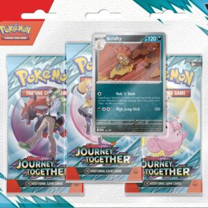 Pokemon TCG: Scarlet & Violet — Journey Together Three-Booster Blister - Scrafty