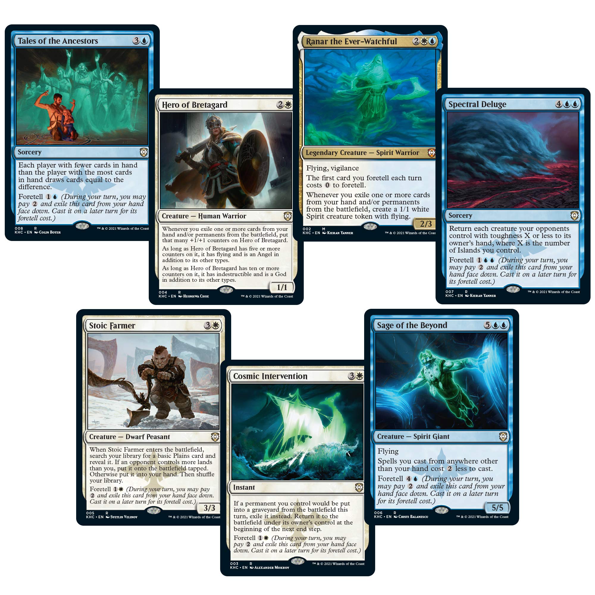 Magic The Gathering Kaldheim Commander Deck – Phantom Premonition | 100 Card Ready-to-Play Deck | Blue-White - Image 5