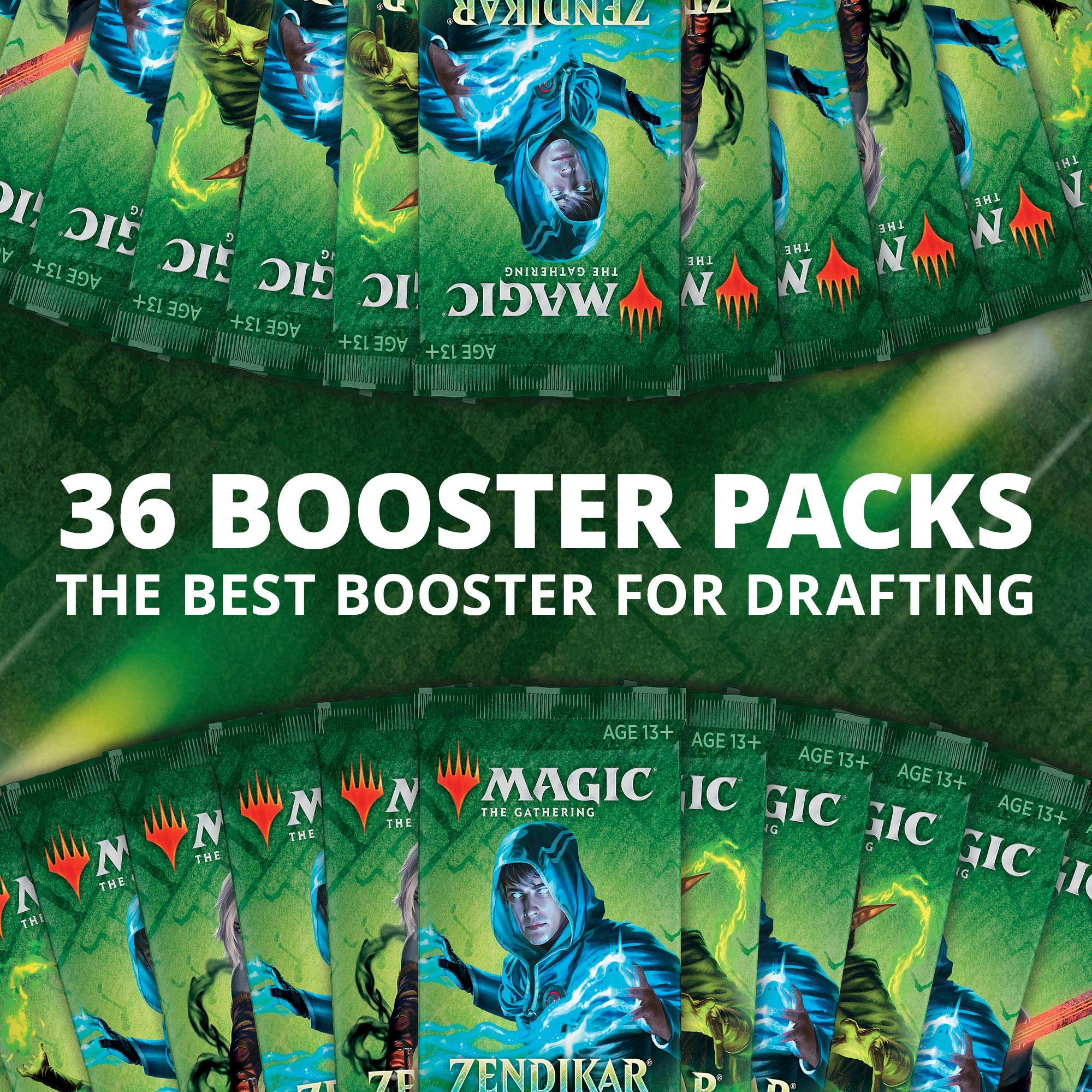 Magic The Gathering Zendikar Rising Draft Booster Box | 36 Booster Packs (540 Cards) + 1 Box Topper | 36 Full Art Lands | Factory Sealed - Image 7