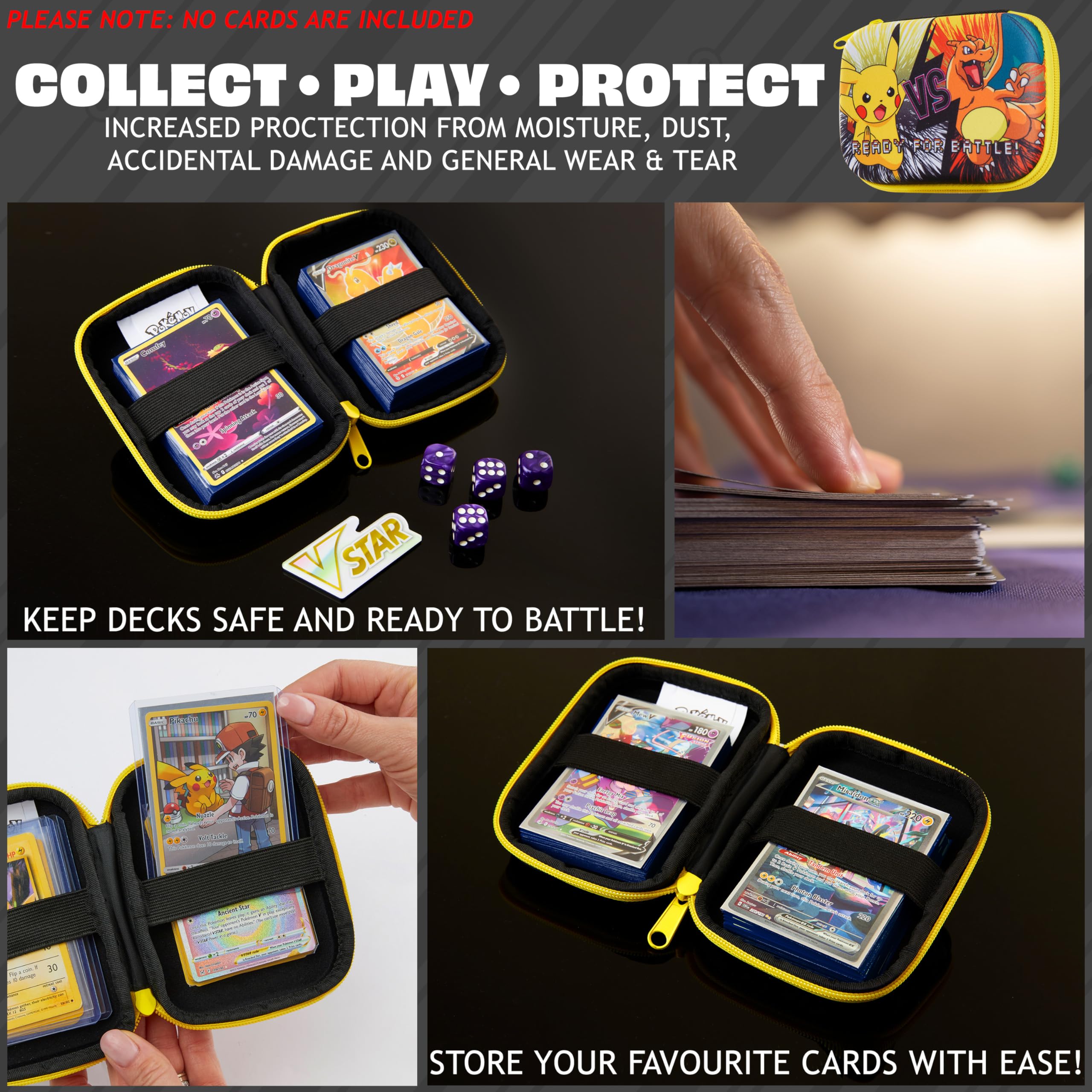 Pokemon Card Binder Card Box Playing Card Case Travel Storage Case Holds 200+ Cards, Anime Gifts - Image 3