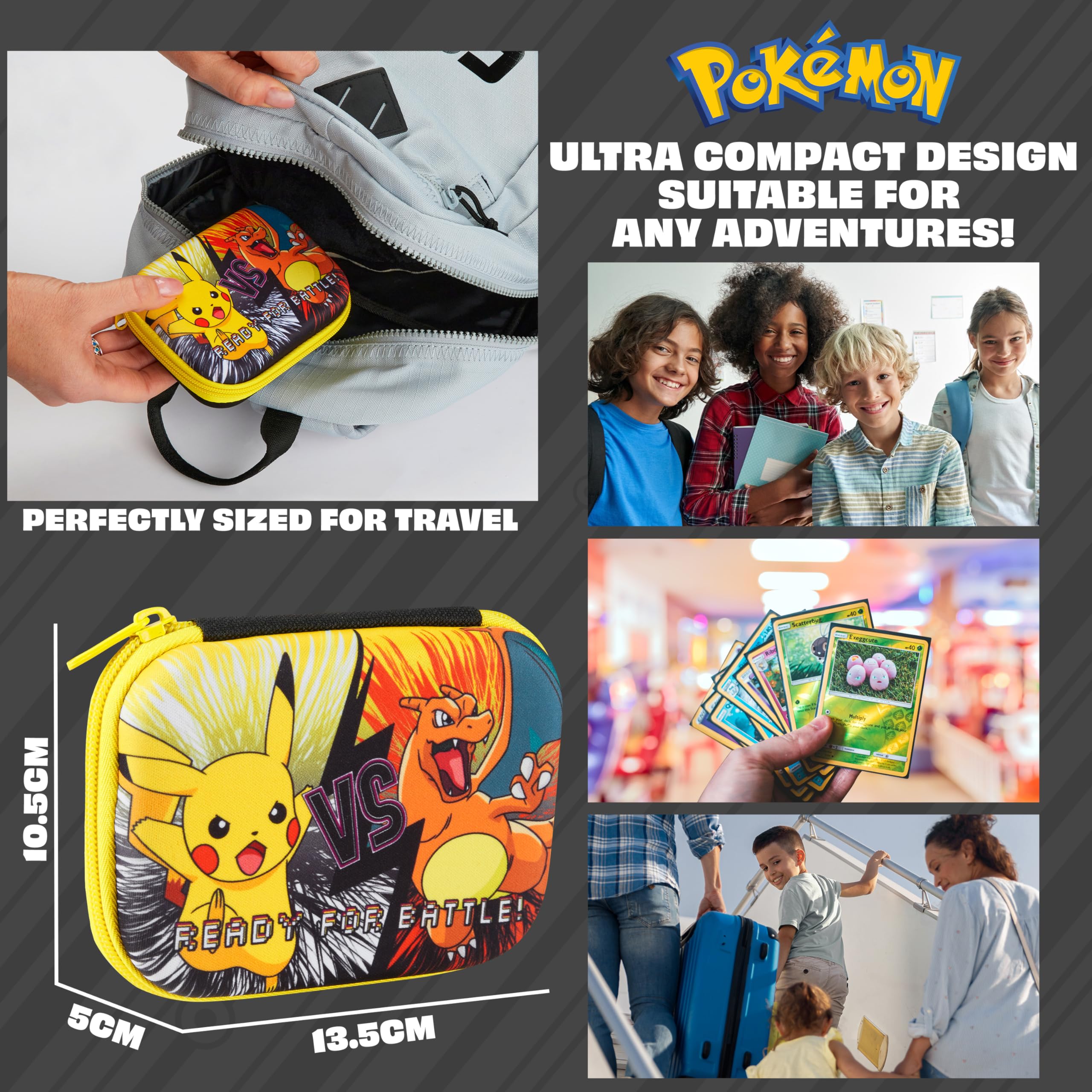 Pokemon Card Binder Card Box Playing Card Case Travel Storage Case Holds 200+ Cards, Anime Gifts - Image 2
