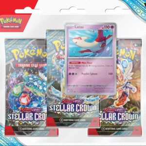 Pokemon TCG: Scarlet & Violet—Stellar Crown Three-Booster Blister Latias