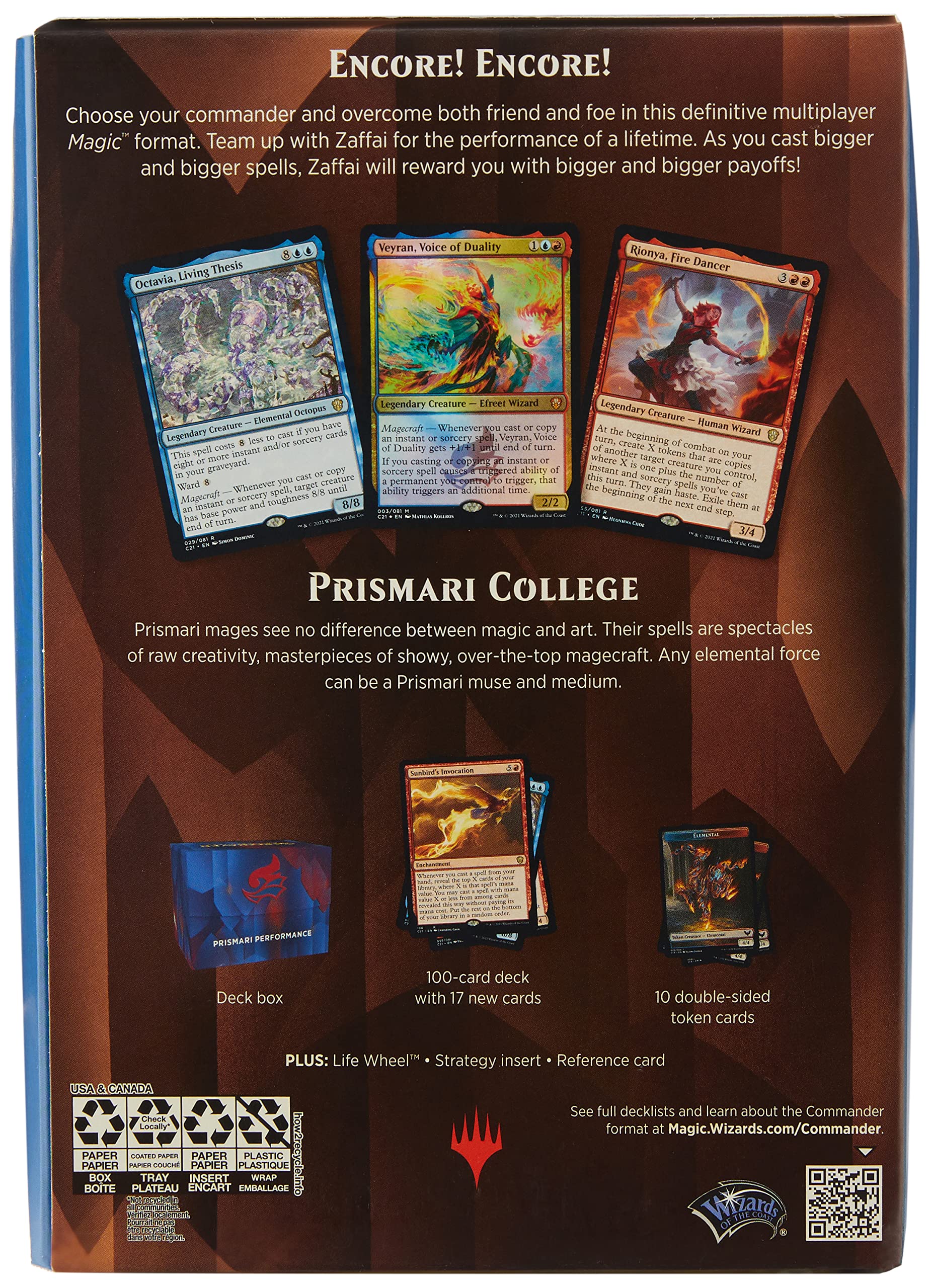 Magic: The Gathering Strixhaven Commander Deck – Prismari Performance (Blue-Red) - Image 4