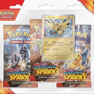Pokemon TCG: Scarlet & Violet - Surging Sparks Three-Booster Zapdos
