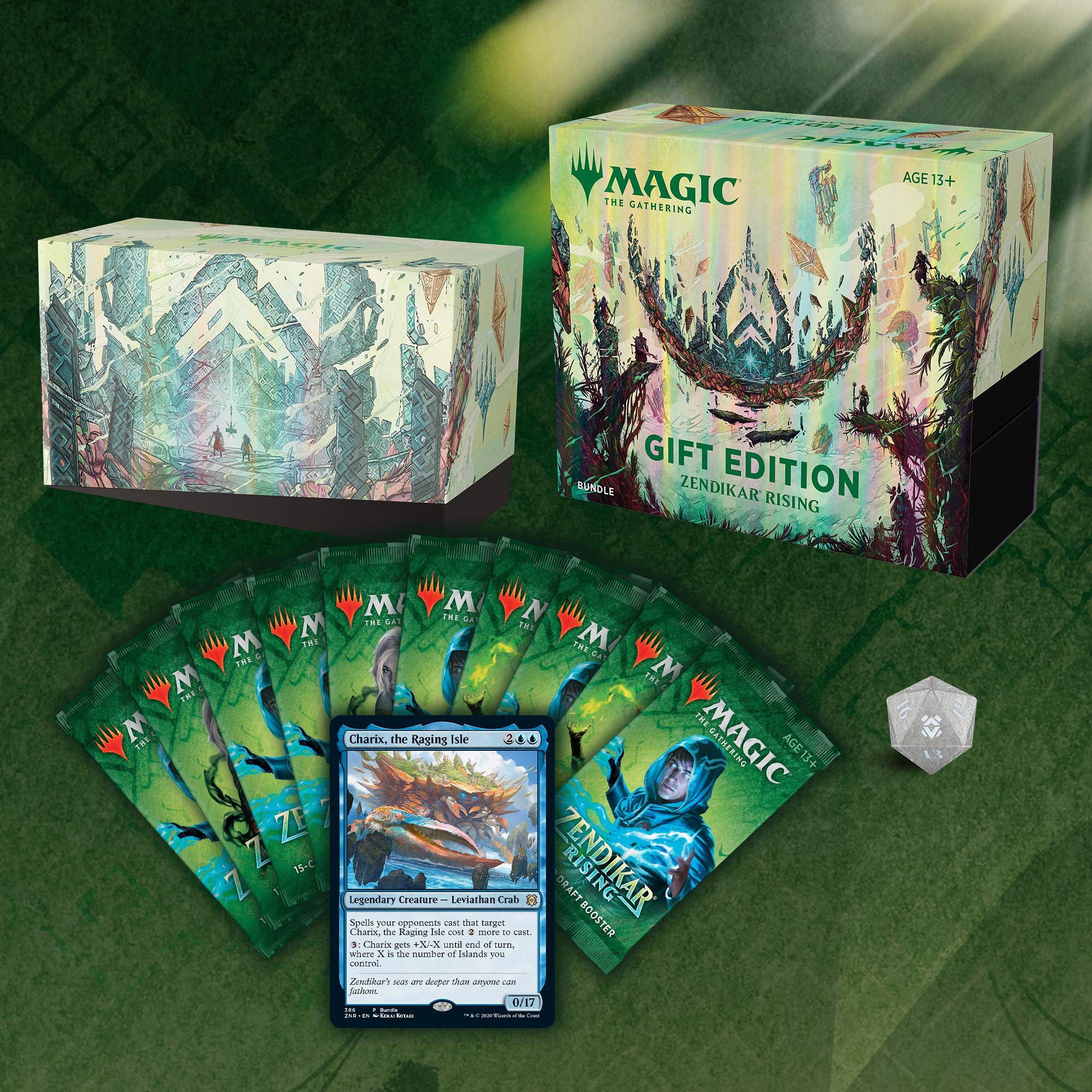 Magic: The Gathering Zendikar Rising Gift Bundle | 10 Draft Booster Packs | 1 Collector Booster | Accessories - Image 3