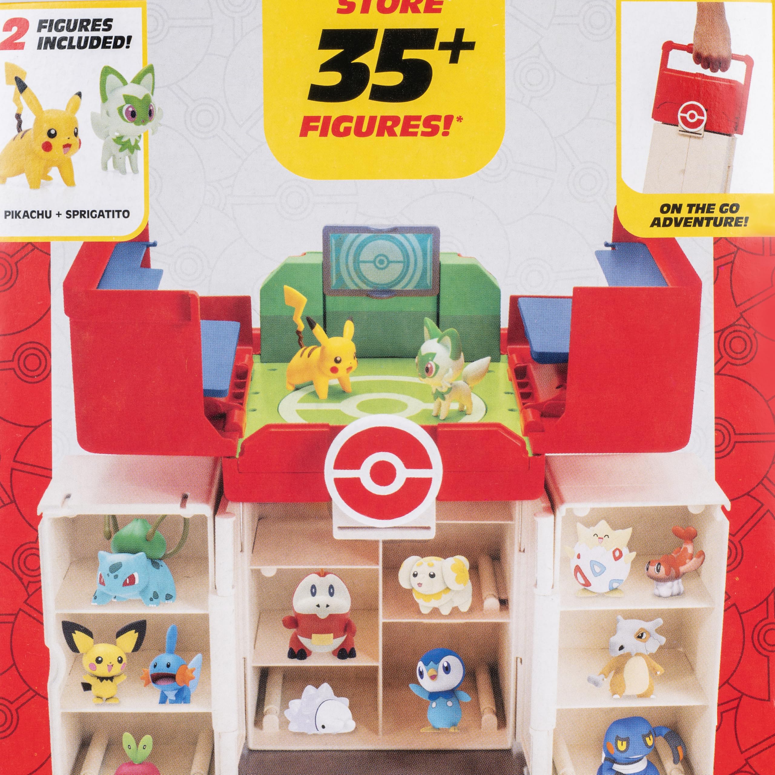 Jazwares Pokémon Play ‘N’ Display Case - Multi-Level Storage Unit with Rooftop Arena and Space for 35+ 2-Inch Battle Figures - Image 5